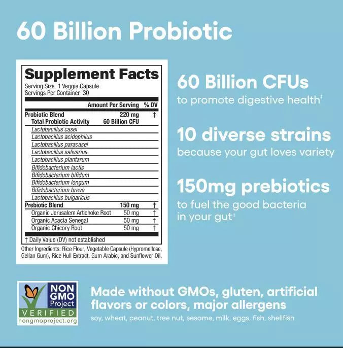 ORBITZ™  - DIGESTIVE ENZYMES 60CT + 60B PROBIOTIC 30CT