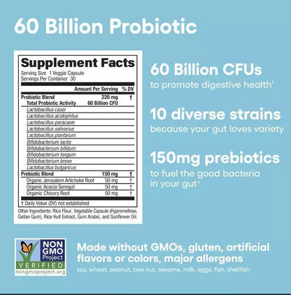 ORBITZ™  - DIGESTIVE ENZYMES 60CT + 60B PROBIOTIC 30CT